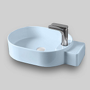 ArtCeram Cartesio Раковина чаша 58x36x12,5h см, 1 отверстие, без перелива, цвет: blue acquarello CAL001 32 99