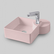 ArtCeram Cartesio Раковина чаша 44x44x12,5h см, 1 отверстие, без перелива, цвет: pink acquarello CAL003 33 00
