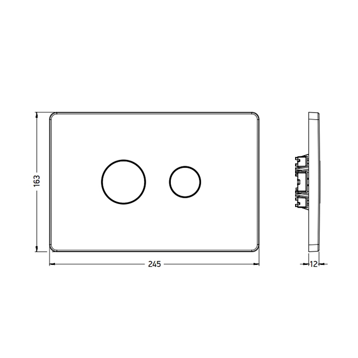 ArtCeram File 2.0 Кнопка смыва для унитаза, пластик, цвет: matt white 703.000.05
