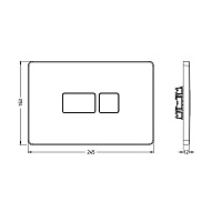 ArtCeram A16 Кнопка смыва для унитаза, пластик, цвет: matt white 704.000.05