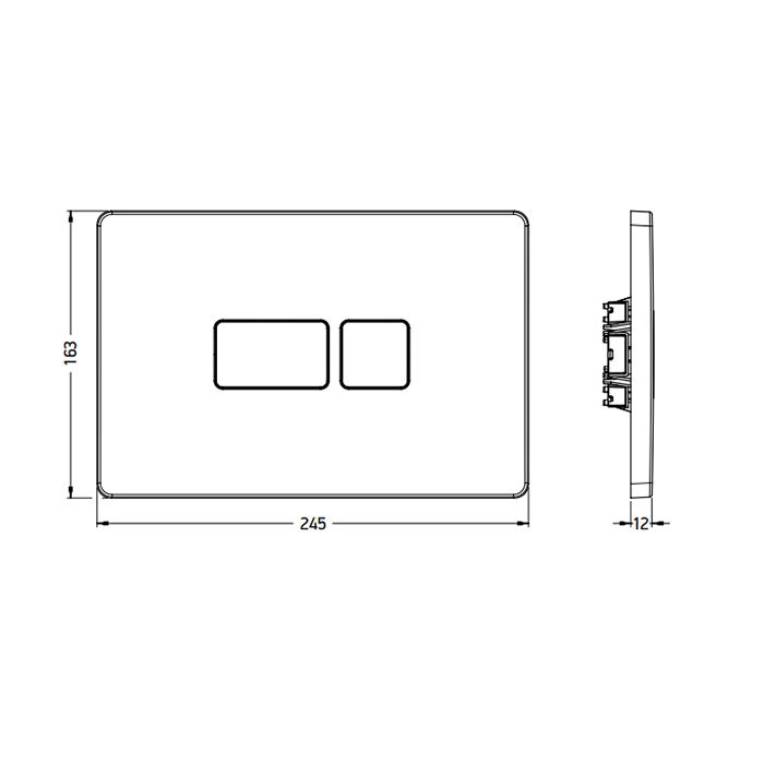 ArtCeram A16 Кнопка смыва для унитаза, пластик, цвет: chrome 704.000.71