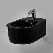 ArtCeram Azuley Биде подвесное 37x52,5 см, 1 отв., с переливом, с креплениями, цвет: glossy black AZB001 03 00