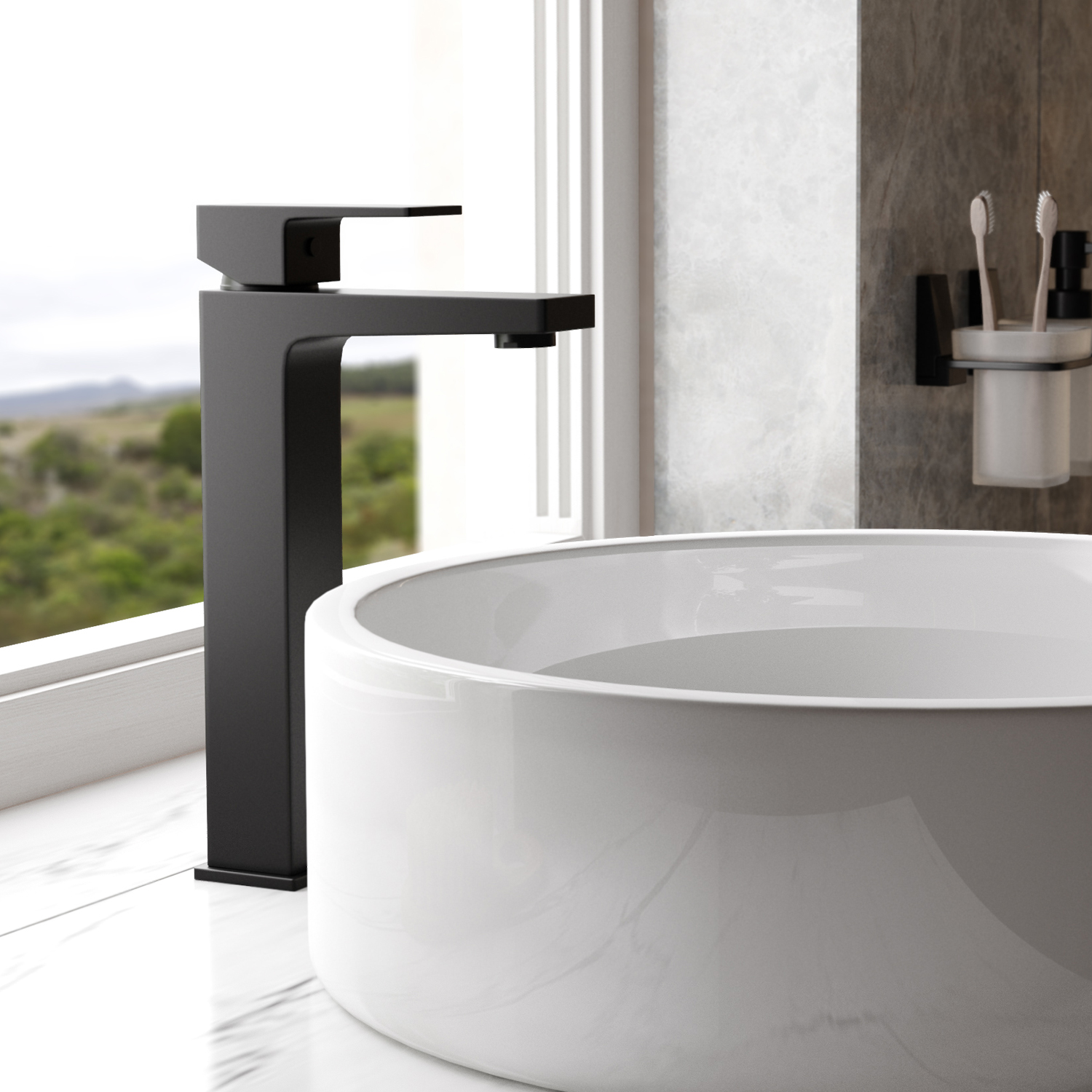 Wasserkraft Abens Смеситель для накладной раковины излив 15,5 см, цвет: черный 2003H