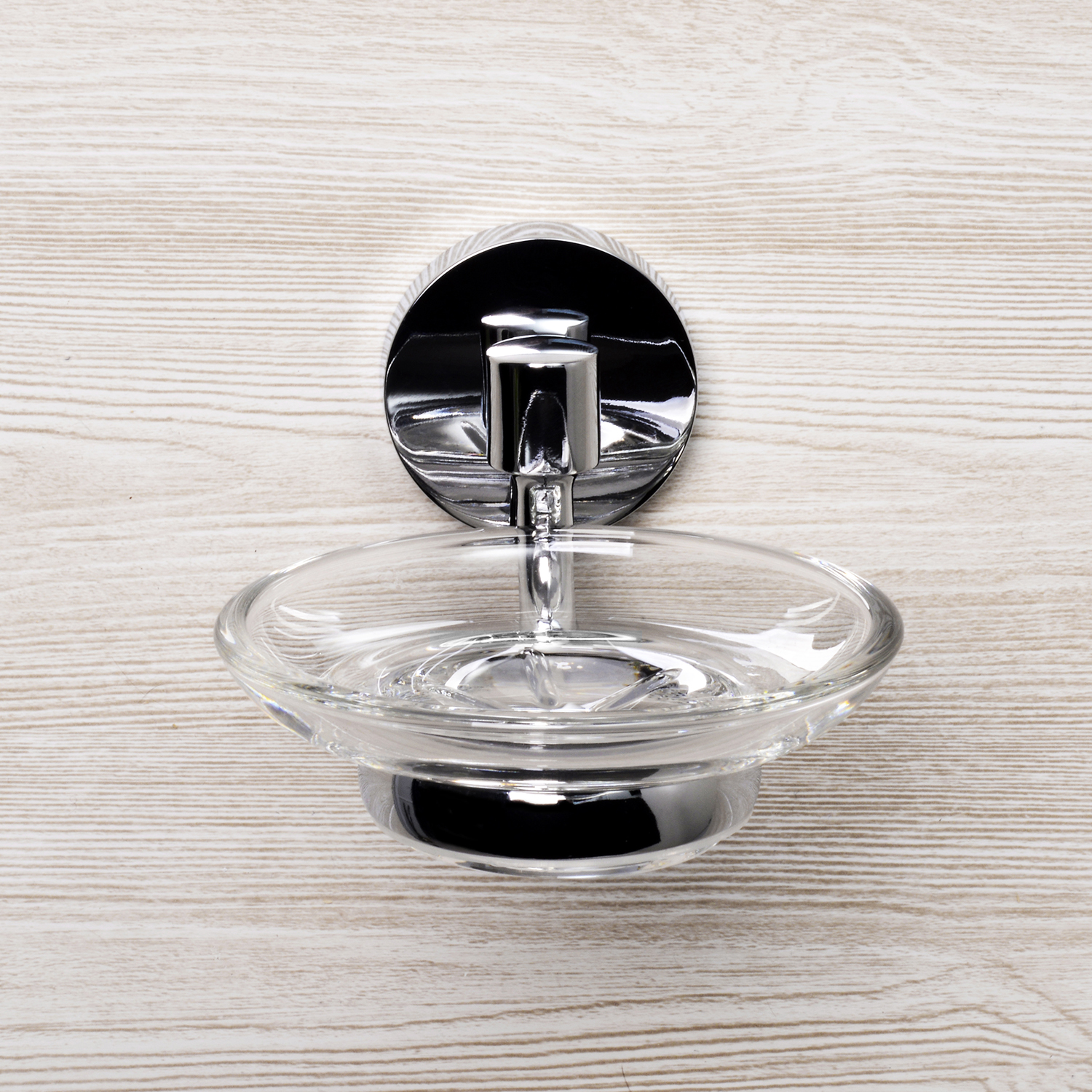 Wasserkraft Rhein Мыльница со стеклянной чашей, подвесная, цвет: хром K-6229