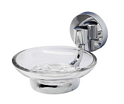 Wasserkraft Rhein Мыльница со стеклянной чашей, подвесная, цвет: хром K-6229