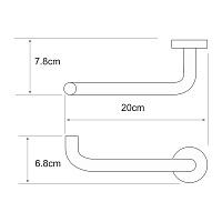 Wasserkraft Rhein Держатель туалетной бумаги, цвет: хром K-6296