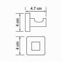 Wasserkraft Крючок одинарный подвесной, цвет: хром K-6523