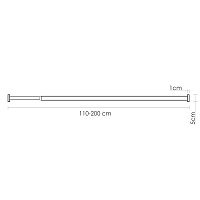 Wasserkraft Elbe Карниз для ванной, 110 - 200 см, телескопический, цвет: черный SC-721121