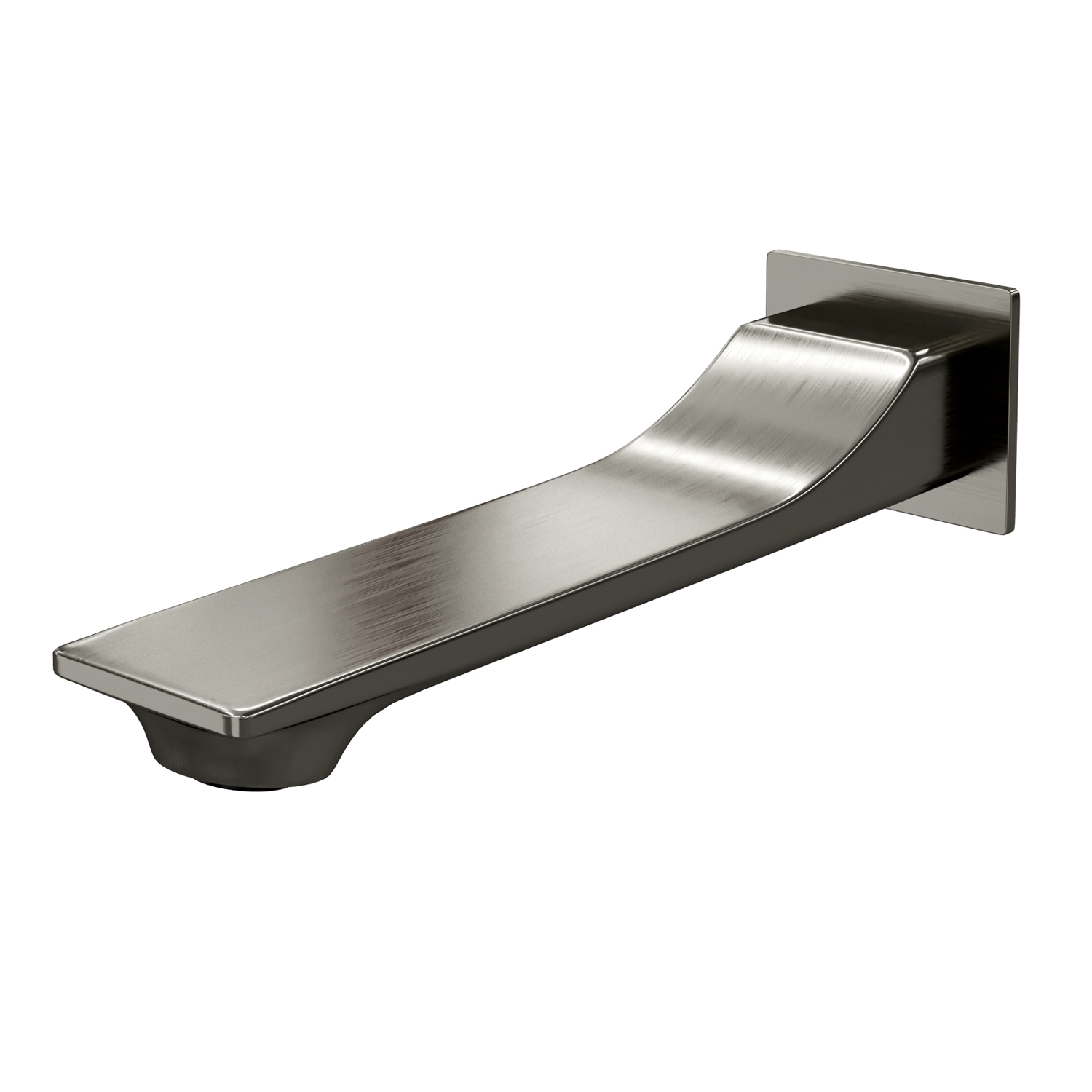 Wasserkraft Настенный излив для ванны 18,2 см, цвет: оружейная сталь A176