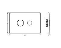 ArtCeram File 2.0 Кнопка смыва для унитаза, пластик, цвет: matt black 703.000.17
