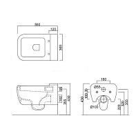Cielo Shui Унитаз подвесной 36x55x29h см, цвет: белый SHVSB