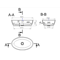 Salini Alda 01 Раковина мебельная S-Sense, округлая, 58х35х15h см, цвет: белый глянцевый 110611G