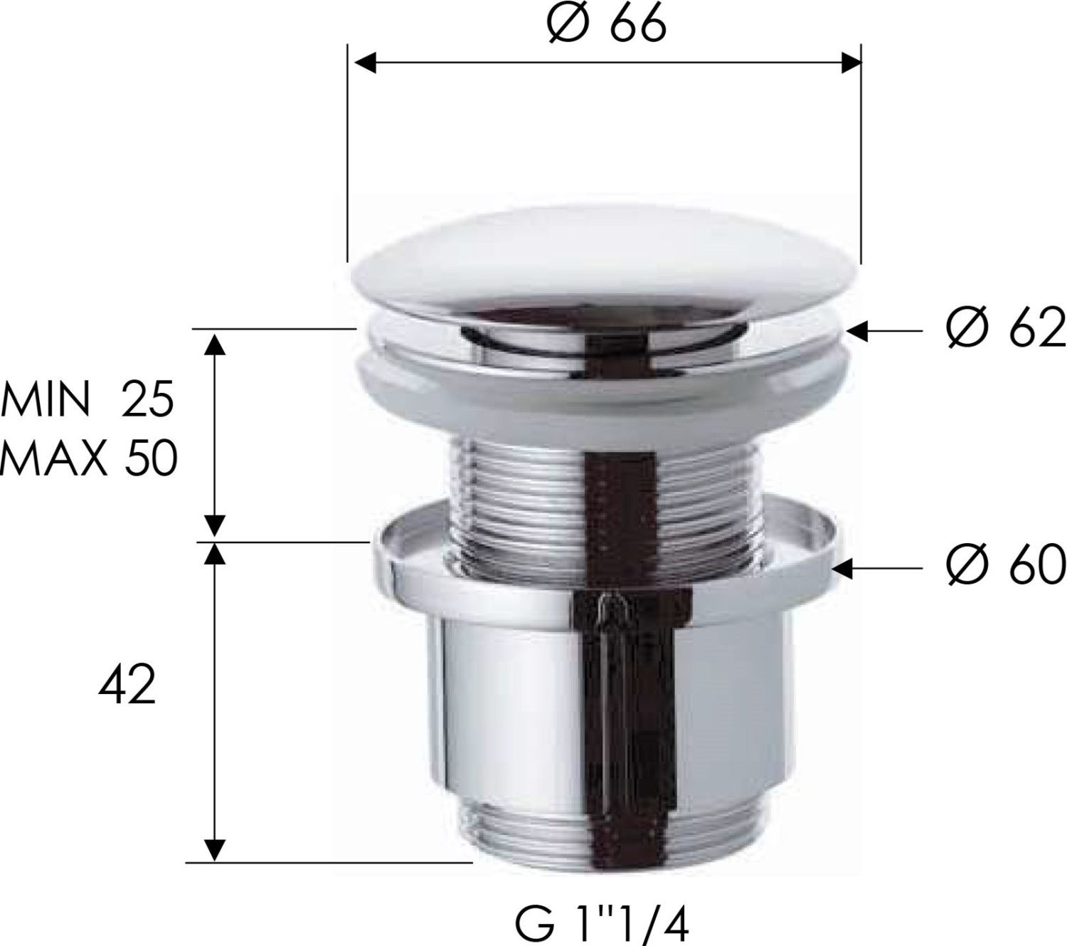 Remer Absolute Смеситель для раковины, с донным клапаном, высота излива 27,4 см, цвет: cromo AU10L