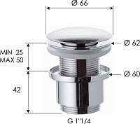 Remer Absolute Смеситель для раковины, с донным клапаном, высота излива 27,4 см, цвет: cromo AU10L