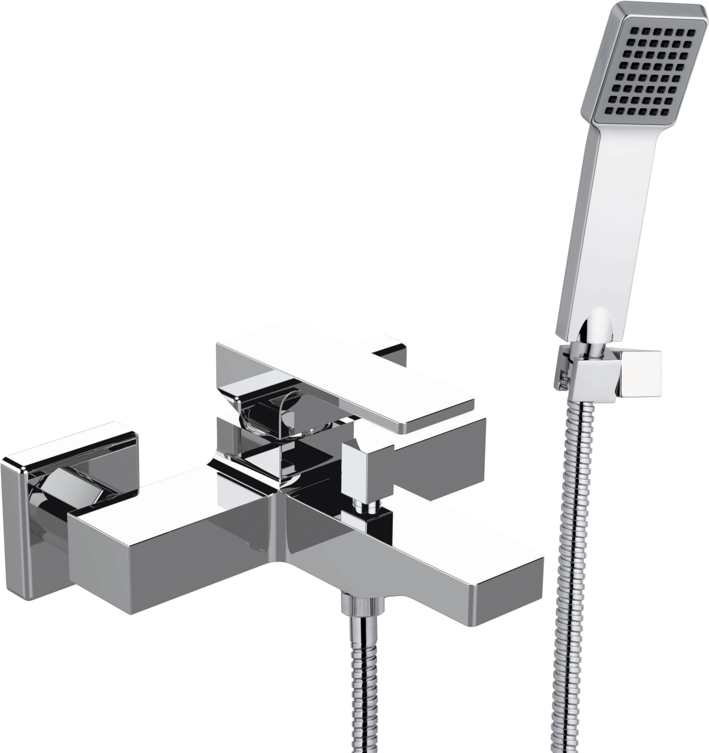 Remer Absolute Смеситель для ванны с душем, лейка, держатель, шланг 150 см, цвет: cromo AU02