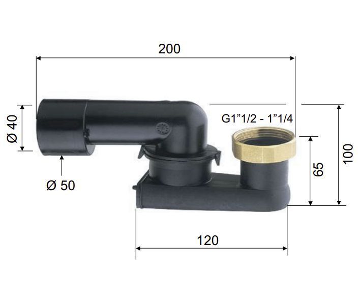 Remer Сифон для слива-перелива 1"1/4 98P114