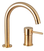 Remer X Style Смеситель для раковины, без д/к, высота излива 14 см, цвет: oro spazzolato X57BG