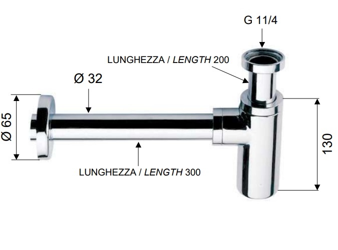 Remer Сифон для раковины, цвет: nero opaco 958LNO