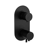 Remer Minimal Термостат для ванны встраиваемый на 2 потребителя, внешняя часть, цвет: nero opaco NT92KBNO