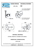 Remer Infinity Гигиенический душ со смесителем, шланг 120 см, с встраиваемой частью, цвет: cromo I60