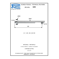 Remer Кронштейн настенный 31,5 см, цвет: nichel spazzolato opaco 348N30NPO