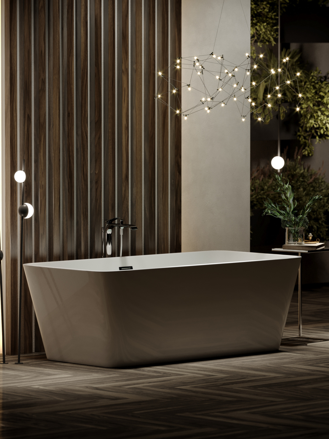 Sancos Dama Акриловая ванна отдельно стоящая 170x80x58h см, цвет: белый FB05