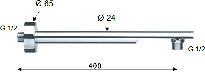 Remer Кронштейн настенный 41,5 см, цвет: cromo 348N40