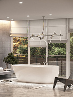 Sancos Single Акриловая ванна отдельно стоящая 180x85x58h см, цвет: белый/хром FB07