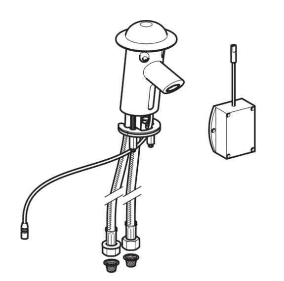 Geberit Bambini Смеситель для раковины детский 8 см, цвет: синий/желтый 577650000
