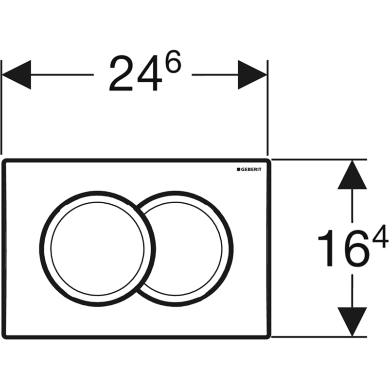 Geberit Delta 20 Кнопка смыва для инсталляции, пластиковая, цвет: белый глянцевый 115.100.11.1