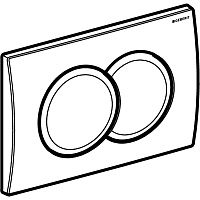 Geberit Delta 20 Кнопка смыва для инсталляции, пластиковая, цвет: белый глянцевый 115.100.11.1