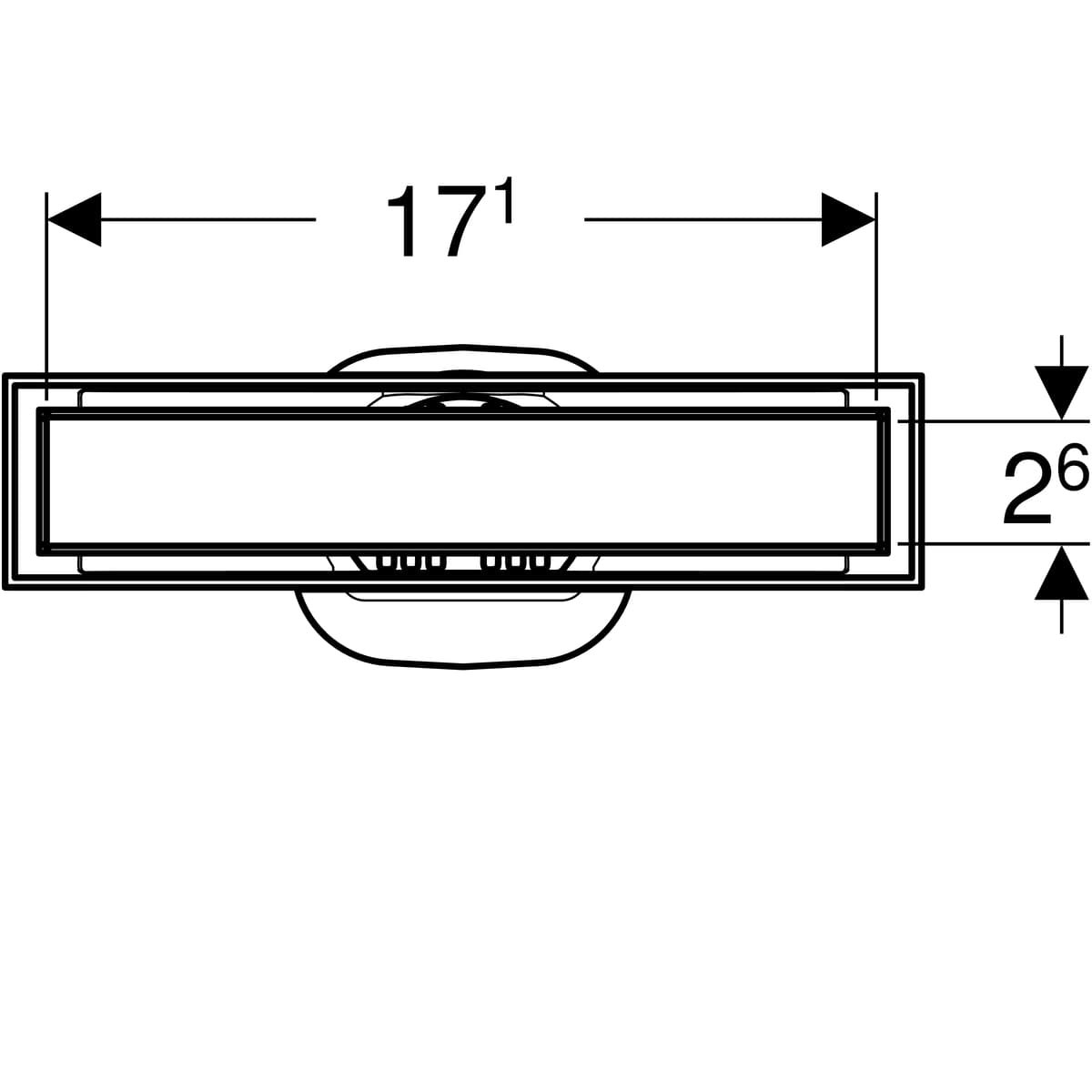 Geberit Ciean Line Душевой канал под плитку 154.455.00.1