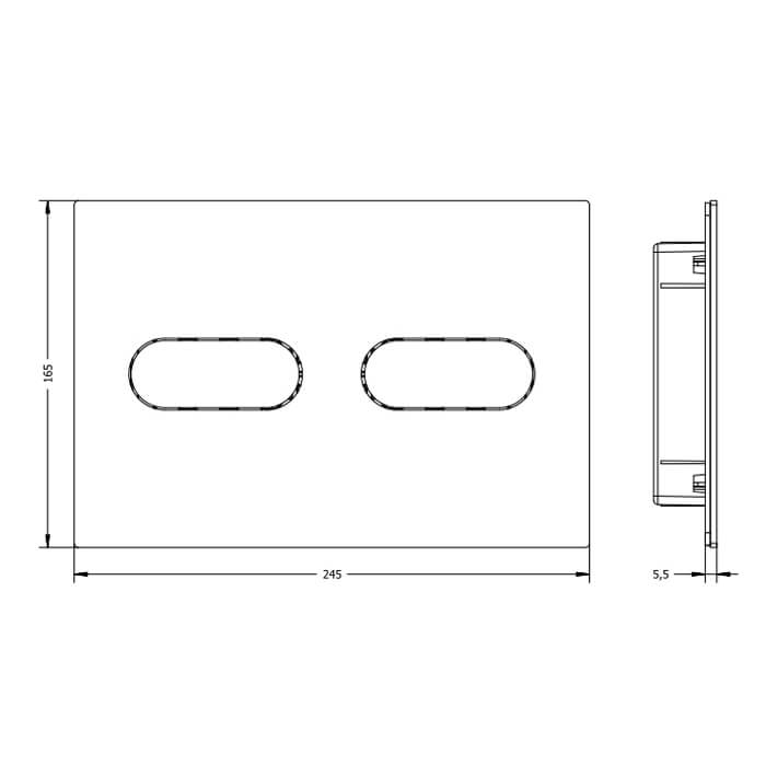 ArtCeram Inox Кнопка смыва для унитаза, пластик, цвет: steel 710.000.BS