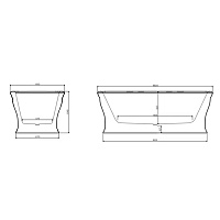 ArtCeram Civitas Ванна из Livingtec отдельностоящая 180x85 см, цвет: grigio acquarello CIW001 34 00