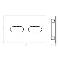 ArtCeram Inox Кнопка смыва для унитаза, пластик, цвет: steel 711.000.BS