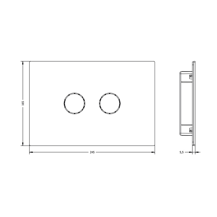 ArtCeram Inox Кнопка смыва для унитаза, пластик, цвет: steel 715.000.BS