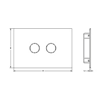 ArtCeram Inox Кнопка смыва для унитаза, пластик, цвет: steel 715.000.BS