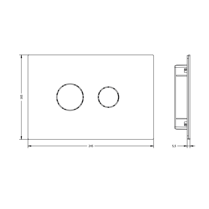 ArtCeram Inox Кнопка смыва для унитаза, пластик, цвет: steel 714.000.BS