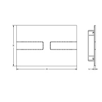 ArtCeram Inox Кнопка смыва для унитаза, пластик, цвет: steel 712.000.BS