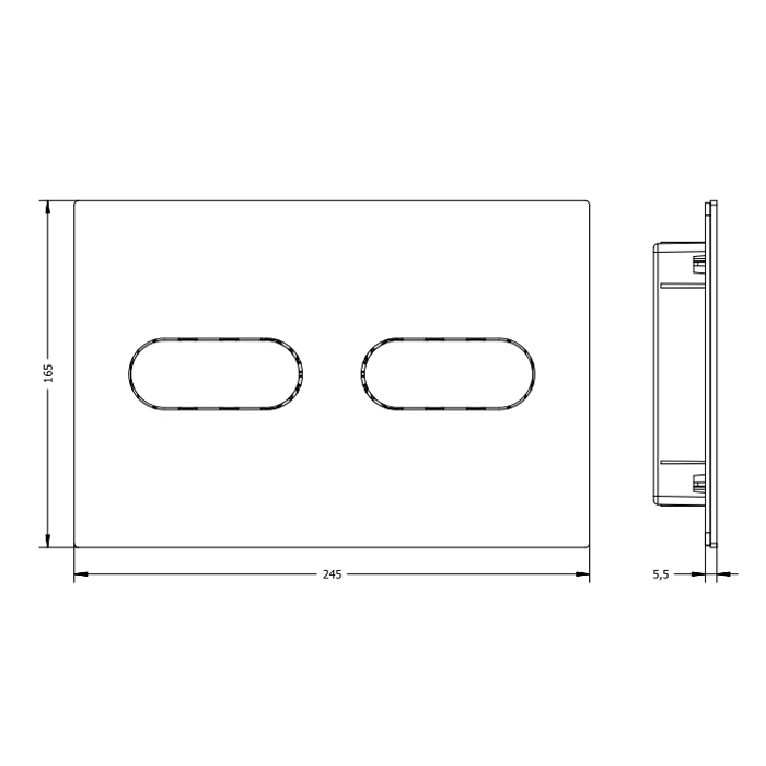 ArtCeram Inox Кнопка смыва для унитаза, пластик, цвет: gold 711.000.BG