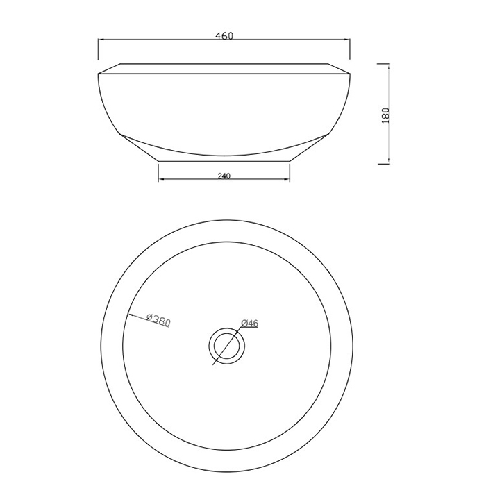 ArtCeram Blend Раковина чаша d46x18h см, без перелива, цвет: glossy white BLL001 01 00