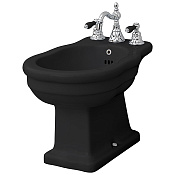 ArtCeram Hermitage Биде напольное 36x55 см, 1 отв., с переливом, с креплениями, цвет: glossy black HEB002 03 00