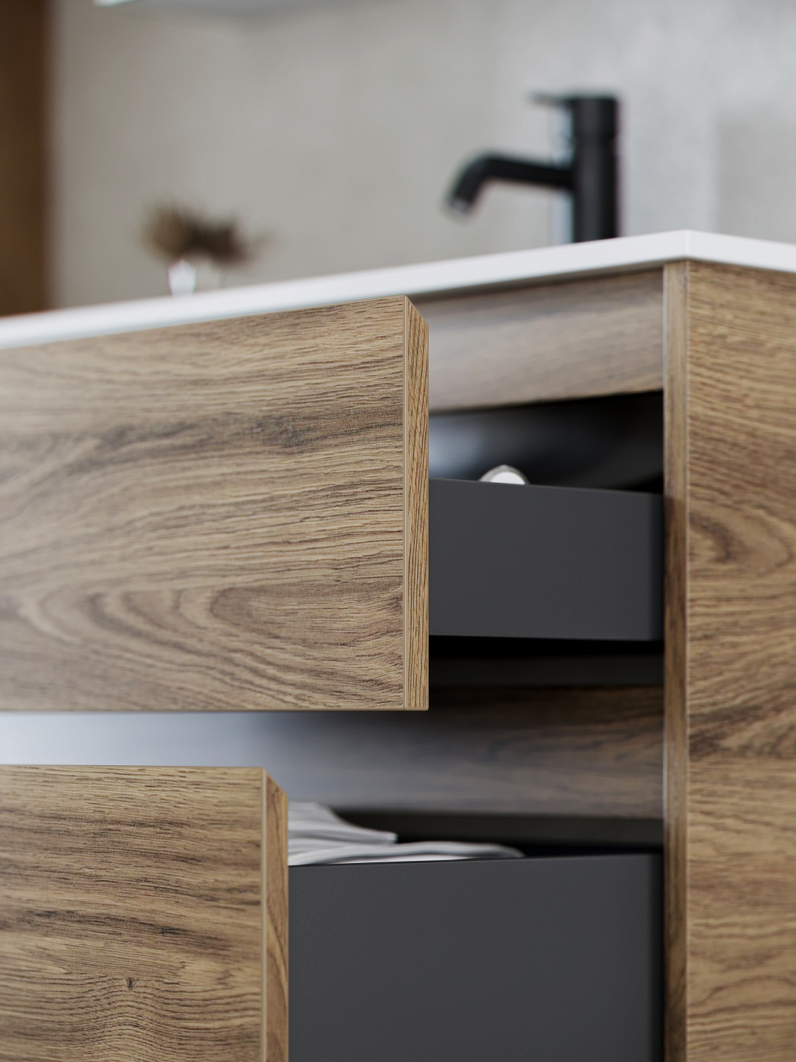 Sancos Libra Тумба для раковины подвесная 59x45x50h см, цвет: дуб чарльстон LB60ECH