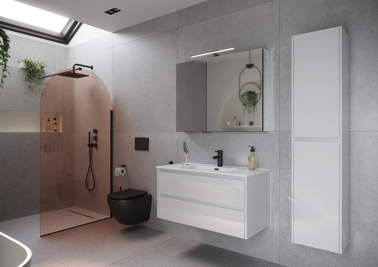 Sancos Libra Тумба для раковины подвесная 99x45x50h см, цвет: белый LB100W