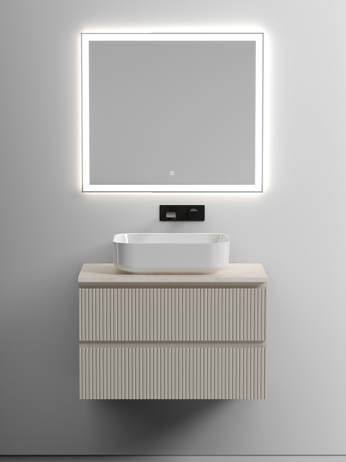 Sancos Столешница 80x46x2,1h см, цвет: kreman TT80A2