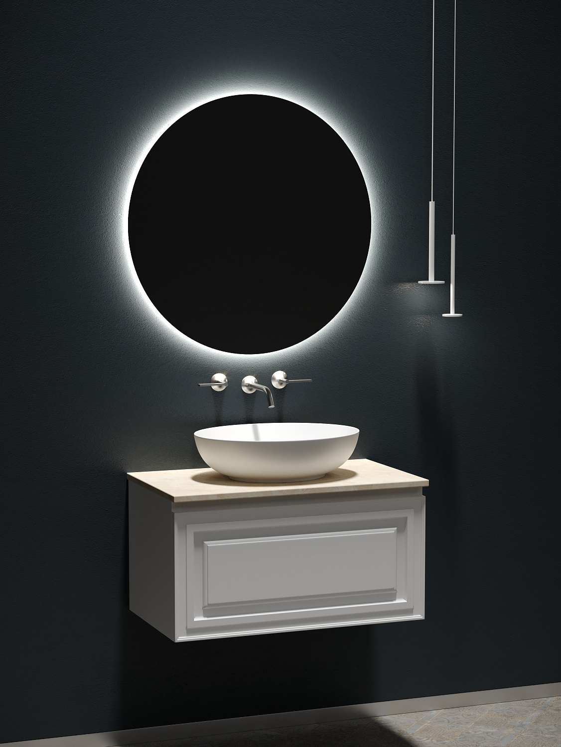 Sancos Столешница 80x46x2,1h см, цвет: kreman TT80A2