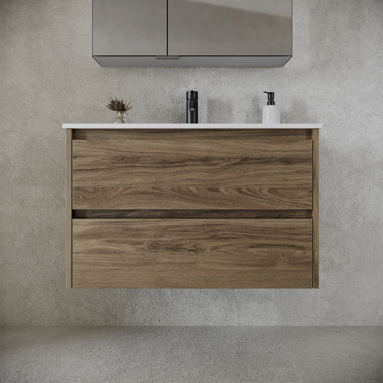 Sancos Libra Тумба для раковины подвесная 79x45x50h см, цвет: дуб чарльстон LB80ECH