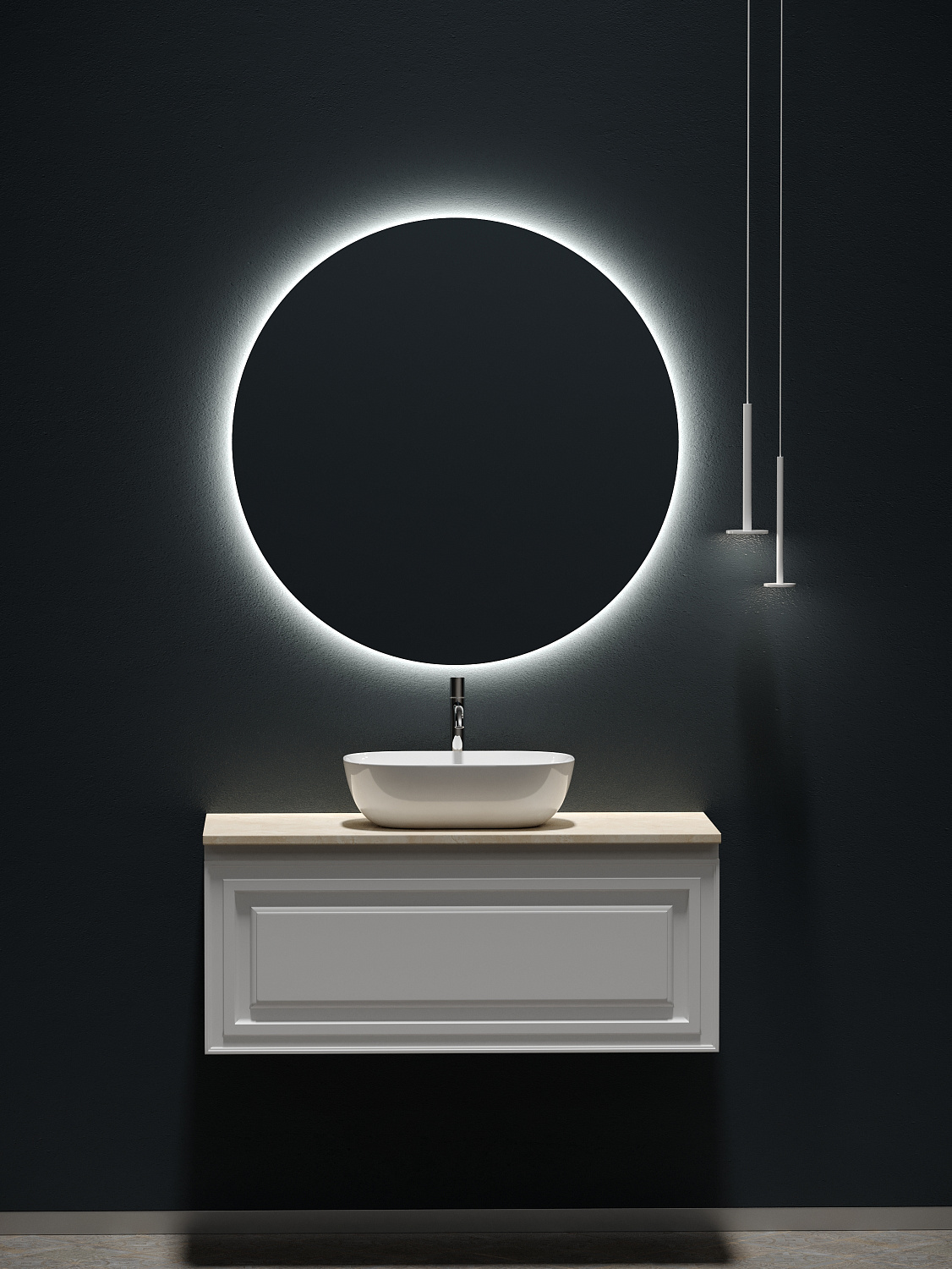 Sancos Столешница для мебели из керамогранита, размер 100х46 см, цвет: креман TT100A2X