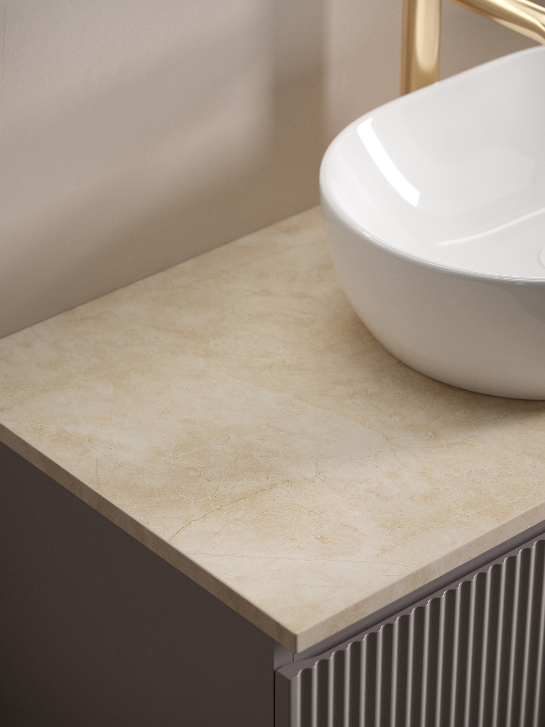 Sancos Столешница для мебели из керамогранита, размер 100х46 см, цвет: креман TT100A2X