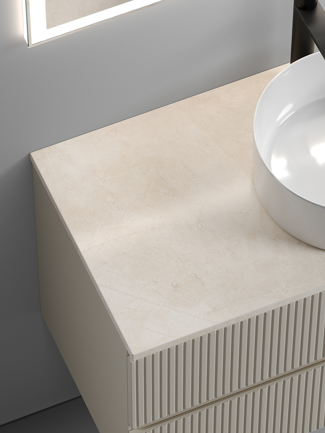 Sancos Столешница для мебели из керамогранита, размер 100х46 см, цвет: креман TT100A2X